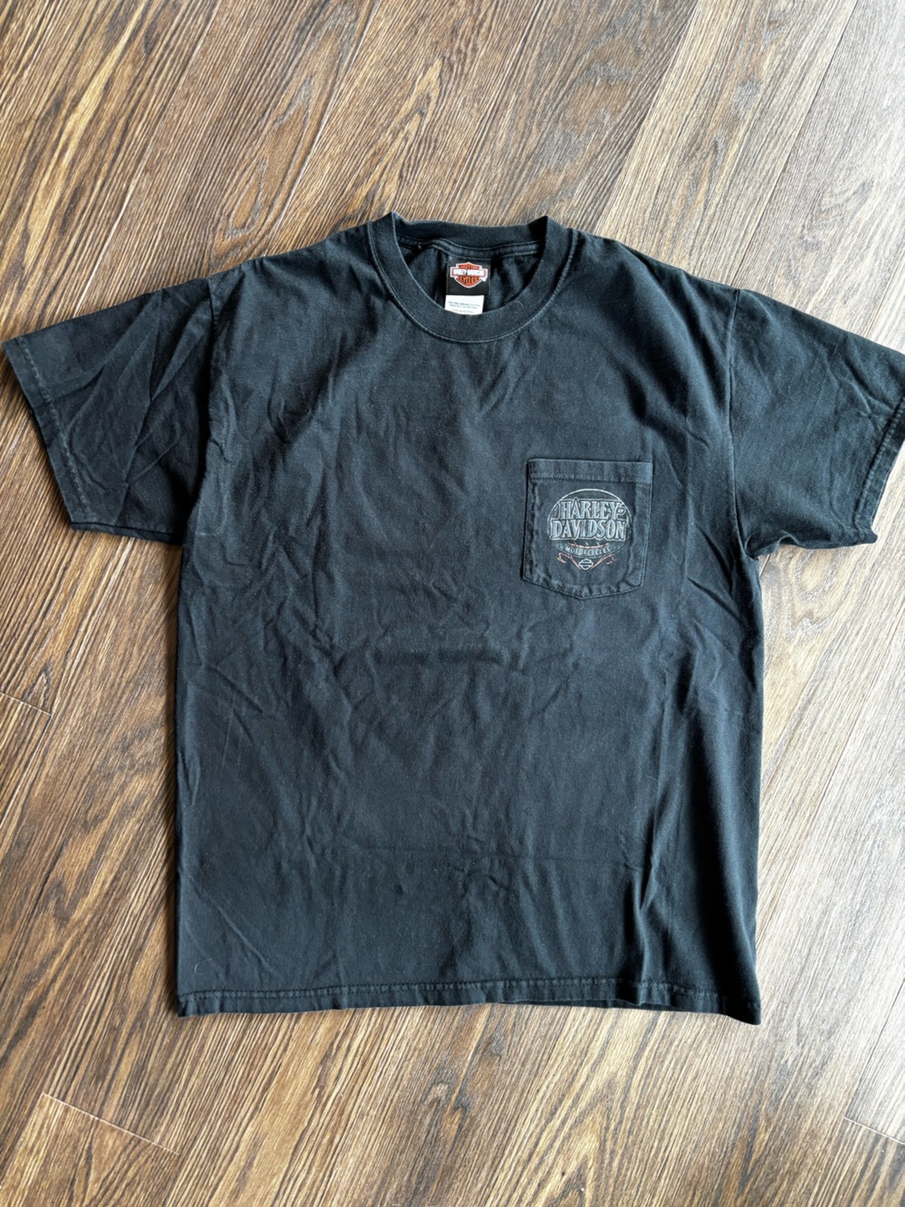 Harley-Davidson Black Pocket Tee with Logo Patch